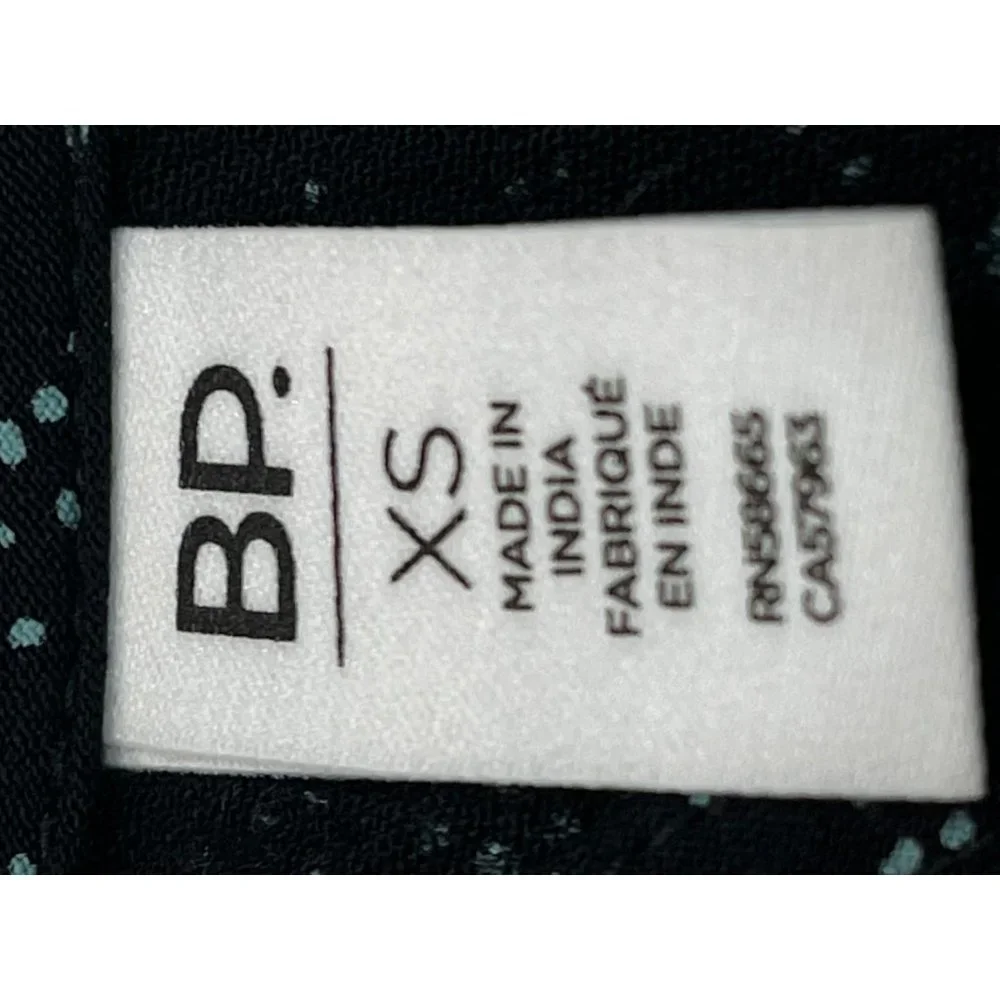 NWT BP Paisley Flutter Sleeve V-Neck Dress BLACK AND TEAL - SIZE XS - Picture 8 of 11
